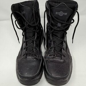 Interceptor Men Size 10 Black Leather Mesh Combat Tactical Boots ASTM F2413
